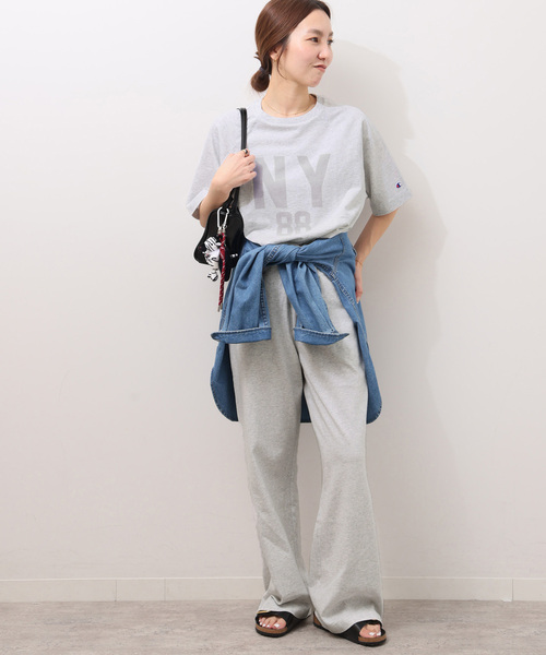 Champion(チャンピオン)の「別注【Champion/チャンピオン】16s/1 Jersey PT Bleach Wash:パンツ(スウェットパンツ・レディース・ブラック系その他/ライトグレー/ブラウン・FREE)」の13枚目の写真
