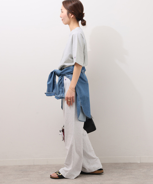 Champion(チャンピオン)の「別注【Champion/チャンピオン】16s/1 Jersey PT Bleach Wash:パンツ(スウェットパンツ・レディース・ブラック系その他/ライトグレー/ブラウン・FREE)」の15枚目の写真
