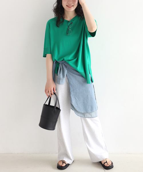 Champion(チャンピオン)の「別注【Champion/チャンピオン】16s/1 Jersey PT Bleach Wash:パンツ(スウェットパンツ・レディース・ブラック系その他/ライトグレー/ブラウン・FREE)」の21枚目の写真