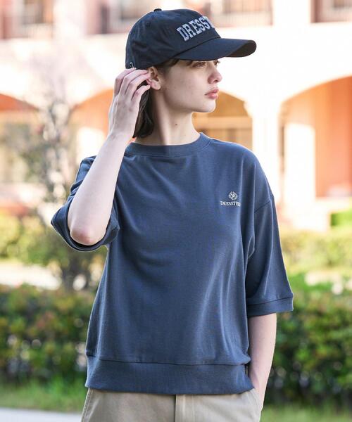 DRESSTERIOR(ドレステリア)の「【セットアップ可/ウォッシャブル】ストレッチ裏毛ハーフスリーブプルオーバー(Tシャツ/カットソー・レディース・グレー/チャコールグレー・34/36/38)」の3枚目の写真
