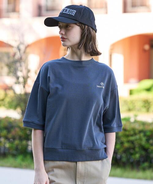 DRESSTERIOR(ドレステリア)の「【セットアップ可/ウォッシャブル】ストレッチ裏毛ハーフスリーブプルオーバー(Tシャツ/カットソー・レディース・グレー/チャコールグレー・34/36/38)」の6枚目の写真
