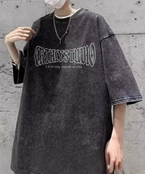 link lot(リンクロット)の「バックムーンプリントピグメントTシャツ(Tシャツ/カットソー・メンズ・ピンク/ブラック・M/L)」の3枚目の写真