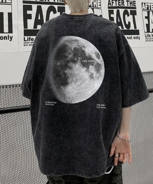 link lot(リンクロット)の「バックムーンプリントピグメントTシャツ(Tシャツ/カットソー・メンズ・ピンク/ブラック・M/L)」の4枚目の写真