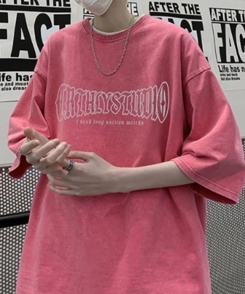 link lot(リンクロット)の「バックムーンプリントピグメントTシャツ(Tシャツ/カットソー・メンズ・ピンク/ブラック・M/L)」の8枚目の写真