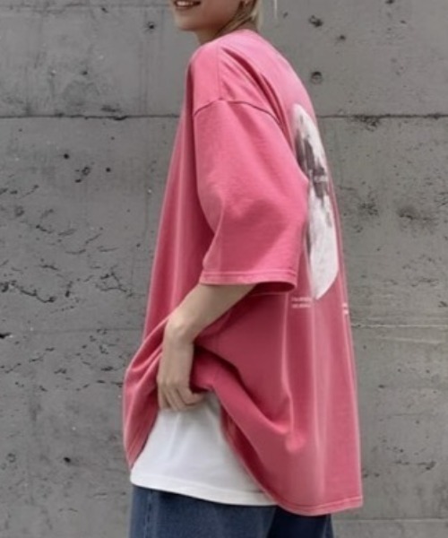link lot(リンクロット)の「バックムーンプリントピグメントTシャツ(Tシャツ/カットソー・メンズ・ピンク/ブラック・M/L)」の9枚目の写真