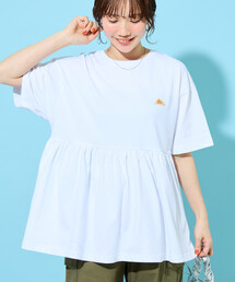 tシャツ tシャツ チュニック 半袖」に該当するホワイト/白色系の