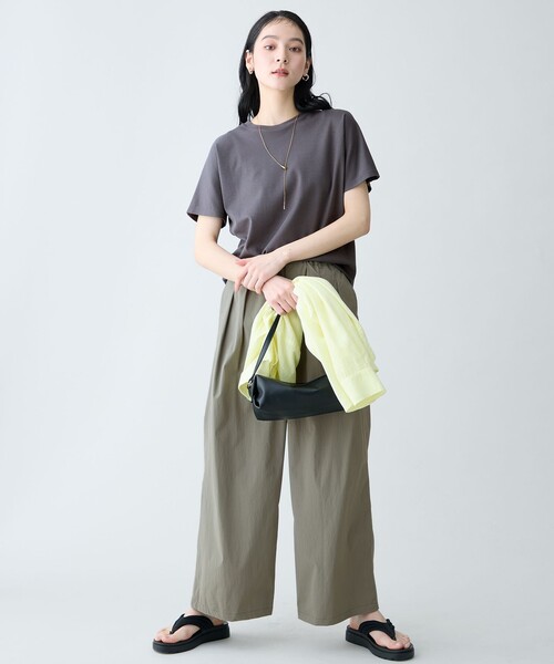 ANY(エニィ)の「プレミアムコットンベーシックTシャツ(Tシャツ/カットソー・レディース・レッド系/ホワイト系/ダークブラウン系/ベージュ系/グレー系9/ピンク系9/スカイブルー系/ブルー系・LARGE/MEDIUM)」の10枚目の写真