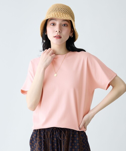 ANY(エニィ)の「プレミアムコットンベーシックTシャツ(Tシャツ/カットソー・レディース・レッド系/ホワイト系/ダークブラウン系/ベージュ系/グレー系9/ピンク系9/スカイブルー系/ブルー系・LARGE/MEDIUM)」の13枚目の写真