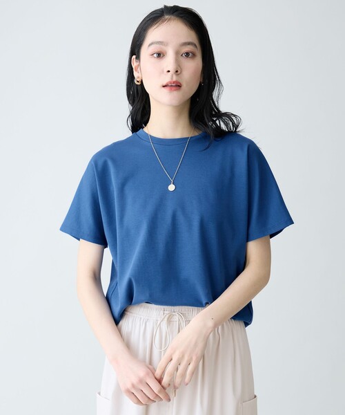 ANY(エニィ)の「プレミアムコットンベーシックTシャツ(Tシャツ/カットソー・レディース・レッド系/ホワイト系/ダークブラウン系/ベージュ系/グレー系9/ピンク系9/スカイブルー系/ブルー系・LARGE/MEDIUM)」の18枚目の写真
