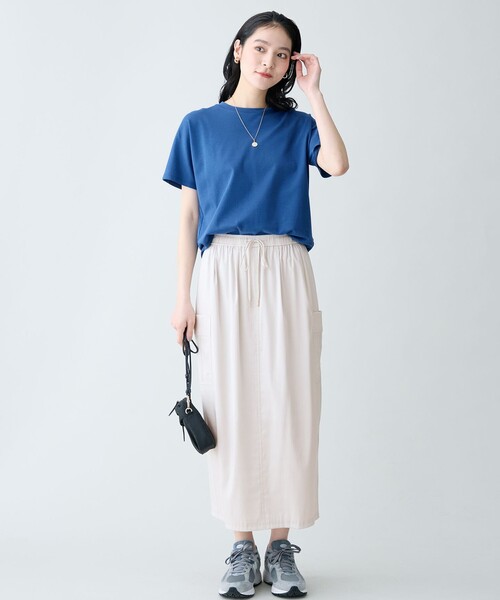 ANY(エニィ)の「プレミアムコットンベーシックTシャツ(Tシャツ/カットソー・レディース・レッド系/ホワイト系/ダークブラウン系/ベージュ系/グレー系9/ピンク系9/スカイブルー系/ブルー系・LARGE/MEDIUM)」の19枚目の写真