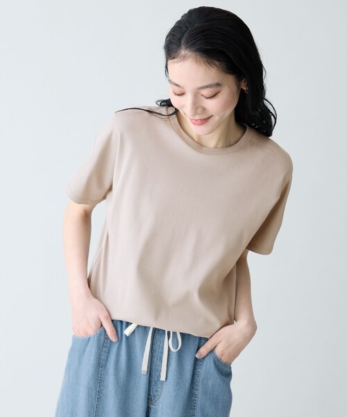 ANY(エニィ)の「プレミアムコットンベーシックTシャツ(Tシャツ/カットソー・レディース・レッド系/ホワイト系/ダークブラウン系/ベージュ系/グレー系9/ピンク系9/スカイブルー系/ブルー系・LARGE/MEDIUM)」の22枚目の写真