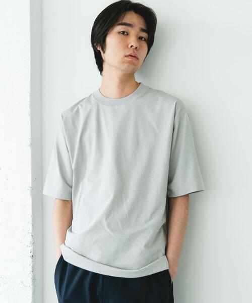 URBAN RESEARCH DOORS(アーバンリサーチドアーズ)の「『吸水速乾/接触冷感/イージーケア』クイックドライ ショートスリーブTシャツ(Tシャツ/カットソー・メンズ・ネイビー/ホワイト系その他/ホワイト/グリーン系その他/ブラック/ブラック系その他/チャコールグレー・LARGE/MEDIUM/SMALL/X-LARGE)」の18枚目の写真