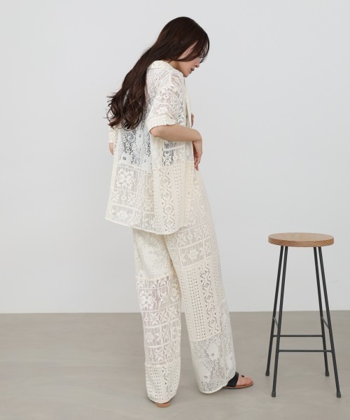 Bab(バブ)の「【サイズ展開あり/セットアップ対応】パッチワークレースパンツ(その他パンツ・レディース・ブラック/ホワイト系その他・M)」の8枚目の写真