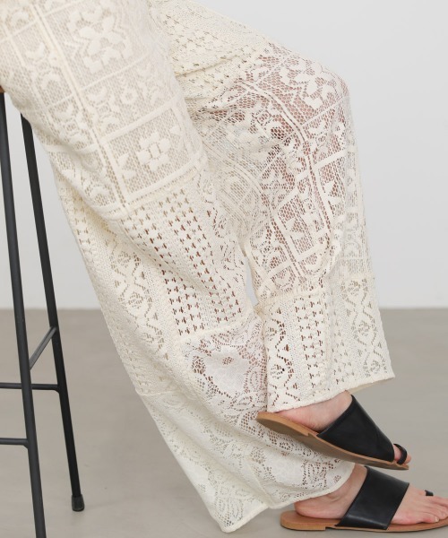 Bab(バブ)の「【サイズ展開あり/セットアップ対応】パッチワークレースパンツ(その他パンツ・レディース・ブラック/ホワイト系その他・M)」の11枚目の写真