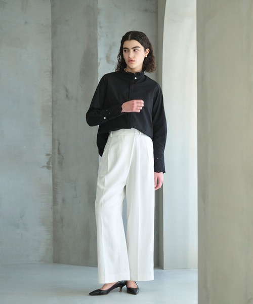 N.O.R.C(ノーク)の「【トリアセリネン】ラップトラウザーパンツ(スラックス・レディース・ホワイト/ベージュ/ネイビー・S/M)」の7枚目の写真