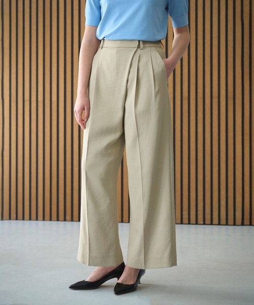 N.O.R.C(ノーク)の「【トリアセリネン】ラップトラウザーパンツ(スラックス・レディース・ホワイト/ベージュ/ネイビー・S/M)」の9枚目の写真