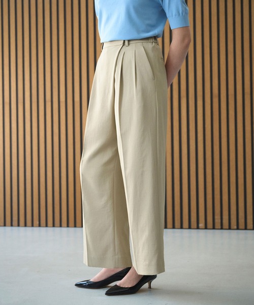 N.O.R.C(ノーク)の「【トリアセリネン】ラップトラウザーパンツ(スラックス・レディース・ホワイト/ベージュ/ネイビー・S/M)」の10枚目の写真