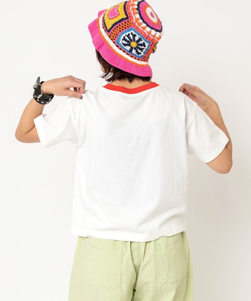 RNA（アールエヌエー）の「M2691 DONUTSロゴクレリックミニT（Tシャツ/カットソー・レディース・ホワイト/ミント/スミクロ・MEDIUM）」の10枚目の写真