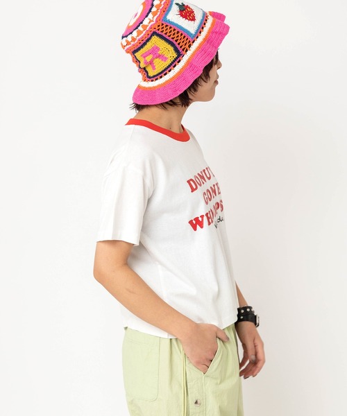 RNA（アールエヌエー）の「M2691 DONUTSロゴクレリックミニT（Tシャツ/カットソー・レディース・ホワイト/ミント/スミクロ・MEDIUM）」の11枚目の写真