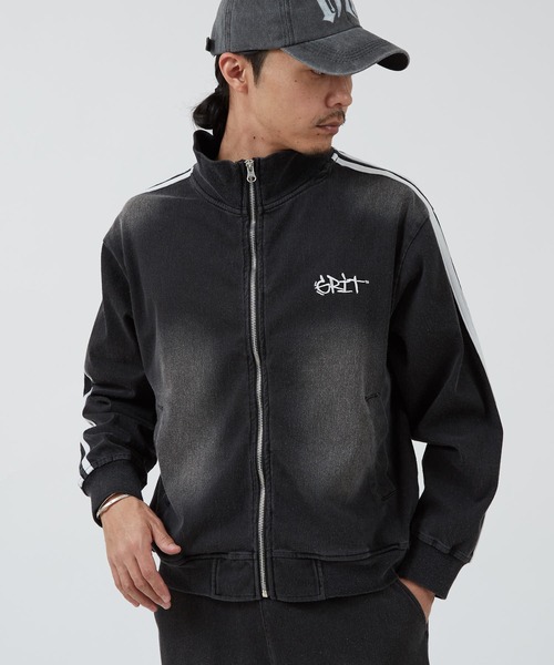 improves(インプローブス)の「刺しゅうロゴ カットデニム トラックジャケット(ジャージ・メンズ・ネイビー/ブラック・LARGE/MEDIUM)」の2枚目の写真