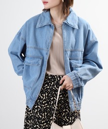 mitis（ミティス）の「mitis 10oz デニム フライトジャケット フロントジップ Gジャン デニムジャケット（デニムジャケット）」