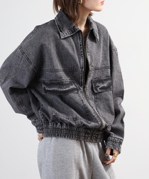 mitis（ミティス）の「mitis 10oz デニム フライトジャケット フロントジップ Gジャン デニムジャケット（デニムジャケット）」