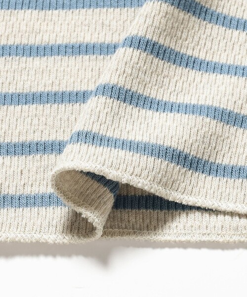 Healthknit(ヘルスニット)の「【別注】Healthknit / Honeycomb Thermal Henry Neck T-shirt Horizontal Stripe(Tシャツ/カットソー・メンズ・その他/その他1・S/M/L/XL)」の7枚目の写真