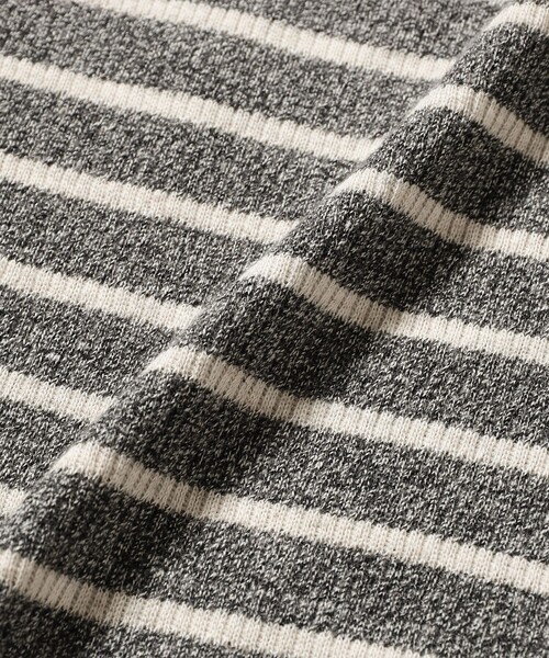 Healthknit(ヘルスニット)の「【別注】Healthknit / Honeycomb Thermal Henry Neck T-shirt Horizontal Stripe(Tシャツ/カットソー・メンズ・その他/その他1・S/M/L/XL)」の10枚目の写真