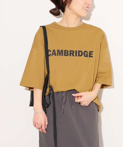 JOURNAL STANDARD relume(ジャーナルスタンダード レリューム)の「CAMBRIDGEロゴTシャツ(Tシャツ/カットソー・レディース・キャメル/ホワイト/チャコールグレー・FREE)」の19枚目の写真