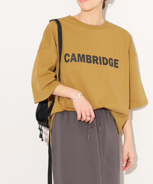 JOURNAL STANDARD relume(ジャーナルスタンダード レリューム)の「CAMBRIDGEロゴTシャツ(Tシャツ/カットソー・レディース・キャメル/ホワイト/チャコールグレー・FREE)」の22枚目の写真