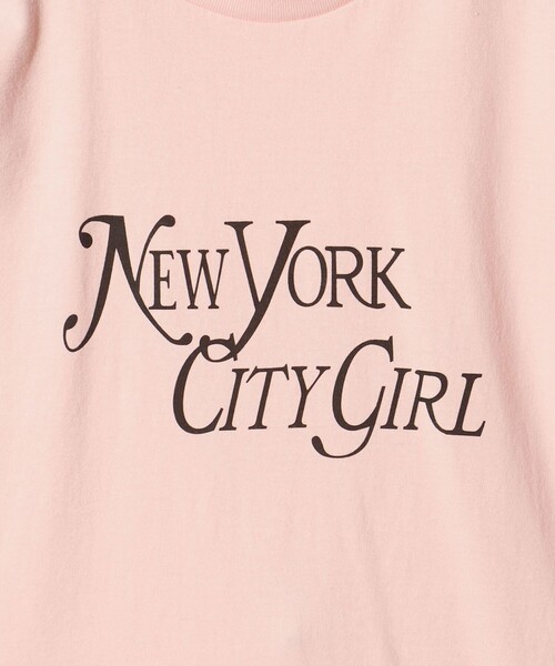 6（ロク）の「＜6(ROKU)＞NEW YORK CITY GIRL Tシャツ（Tシャツ/カットソー・レディース・ライトピンク/ホワイト・L/S）」の6枚目の写真