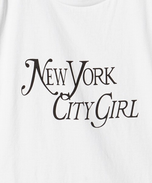6（ロク）の「＜6(ROKU)＞NEW YORK CITY GIRL Tシャツ（Tシャツ/カットソー・レディース・ライトピンク/ホワイト・L/S）」の9枚目の写真