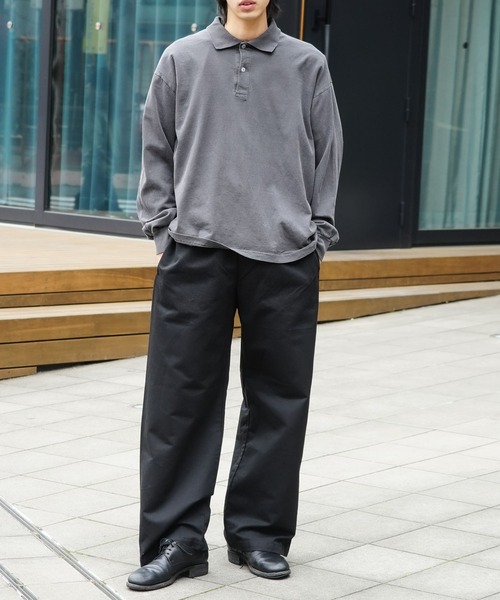 LOS ANGELES APPAREL（ロサンゼルスアパレル）の「【Los Angeles Apparel/ロサンゼルスアパレル】【トレンドファッションに取り入れやすいゆったりワイドシルエット】プリズナーパンツ ワイドワークパンツ ロスアパ アメカジ・バイカー（その他パンツ・メンズ・ネイビー/ブラウン/ブラック・LARGE/MEDIUM/X-LARGE）」の12枚目の写真