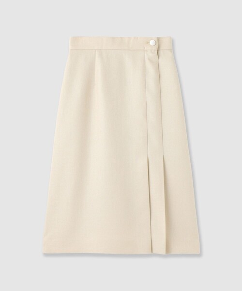 ANAYI(アナイ)の「バスケットサイドタックスカート〈セットアップ対応商品〉(スカート・レディース・ベージュ/ホワイト/ネイビー・38/36)」の2枚目の写真