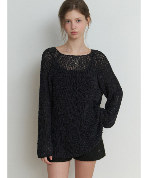 RE_L(リエル)の「Mendls cotton knit (black)(ニット/セーター・レディース・その他・FREE)」の2枚目の写真