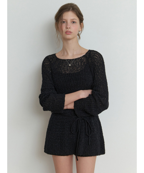 RE_L(リエル)の「Mendls cotton knit (black)(ニット/セーター・レディース・その他・FREE)」の3枚目の写真