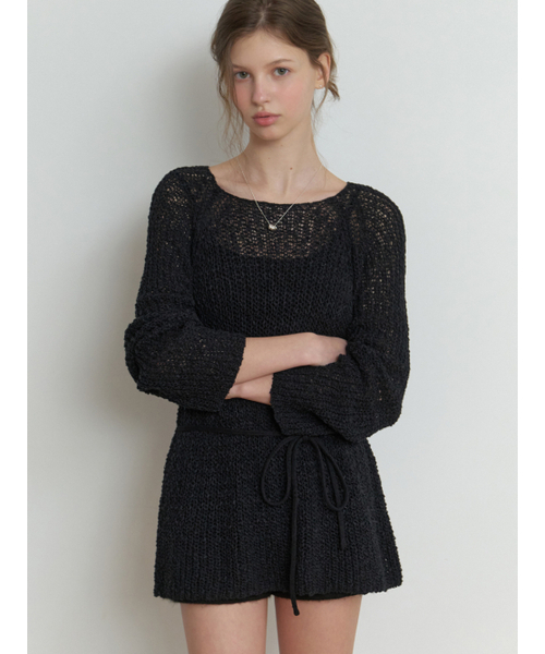 RE_L(リエル)の「Mendls cotton knit (black)(ニット/セーター・レディース・その他・FREE)」の4枚目の写真