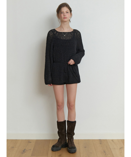 RE_L(リエル)の「Mendls cotton knit (black)(ニット/セーター・レディース・その他・FREE)」の6枚目の写真