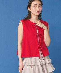 margaux（マルゴー）の「サーマルリボンノースリーブカットソー（Tシャツ/カットソー）」