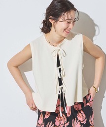 margaux（マルゴー）の「サーマルリボンノースリーブカットソー（Tシャツ/カットソー）」