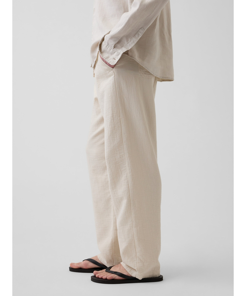 GAP(ギャップ)の「イージーウエスト バギーガーゼパンツ(その他パンツ・メンズ・ベージュ/ブラック・XL/L/M/S/XS)」の3枚目の写真