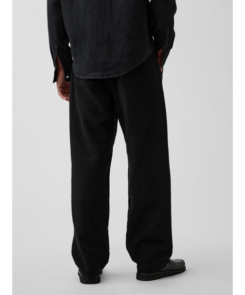 GAP(ギャップ)の「イージーウエスト バギーガーゼパンツ(その他パンツ・メンズ・ベージュ/ブラック・XL/L/M/S/XS)」の6枚目の写真