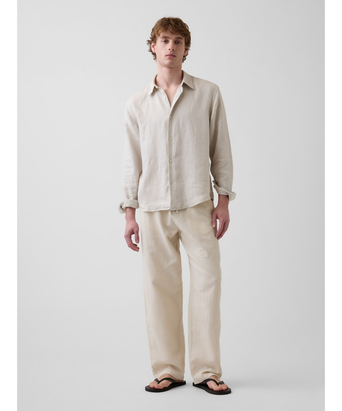 GAP(ギャップ)の「イージーウエスト バギーガーゼパンツ(その他パンツ・メンズ・ベージュ/ブラック・XL/L/M/S/XS)」の7枚目の写真