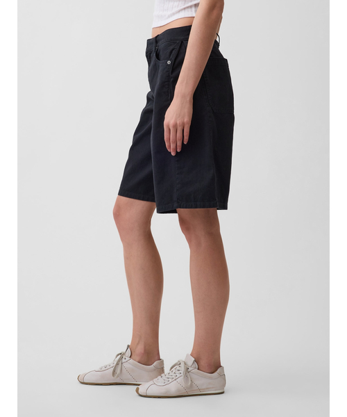 GAP（ギャップ）の「ミッドライズ ツイル サイドプリーツ トラウザーショートパンツ（その他パンツ・レディース・ブラック/ベージュ・000/10/8/6/4/2/0/00）」の9枚目の写真