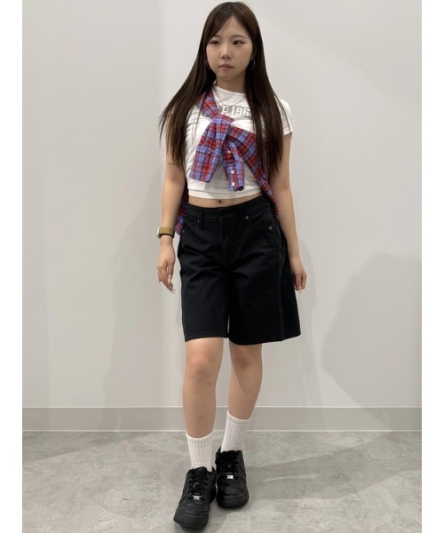 GAP（ギャップ）の「ミッドライズ ツイル サイドプリーツ トラウザーショートパンツ（その他パンツ・レディース・ブラック/ベージュ・000/10/8/6/4/2/0/00）」の18枚目の写真