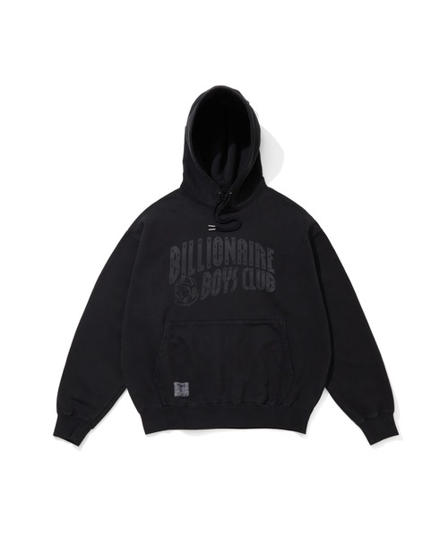 BILLIONAIRE BOYS CLUB（ビリオネア・ボーイズ・クラブ）の「OVERDYED HOODIE ARCH LOGO（パーカー・メンズ・ブラック/ネイビー・MEDIUM/X-LARGE/LARGE）」の2枚目の写真