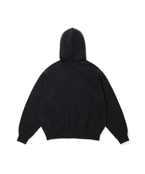 BILLIONAIRE BOYS CLUB（ビリオネア・ボーイズ・クラブ）の「OVERDYED HOODIE ARCH LOGO（パーカー・メンズ・ブラック/ネイビー・MEDIUM/X-LARGE/LARGE）」の4枚目の写真