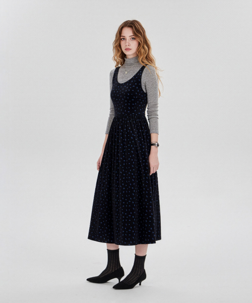 MAIA(マイア)の「ベルベットフラワーワンピース-ティルブルー(テンセルTシャツセット)(ワンピース・レディース・その他・MEDIUM/LARGE)」の7枚目の写真