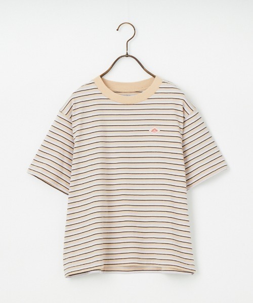 DANTON（ダントン）の「[DANTON/ダントン] ワンポイントロゴ ボーダー ショートスリーブTシャツ（Tシャツ/カットソー・レディース・ブルー系/ホワイト系/ネイビー系/ベージュ系・M/S）」の6枚目の写真