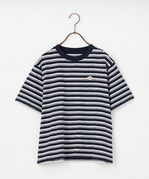 DANTON（ダントン）の「[DANTON/ダントン] ワンポイントロゴ ボーダー ショートスリーブTシャツ（Tシャツ/カットソー・レディース・ブルー系/ホワイト系/ネイビー系/ベージュ系・M/S）」の13枚目の写真